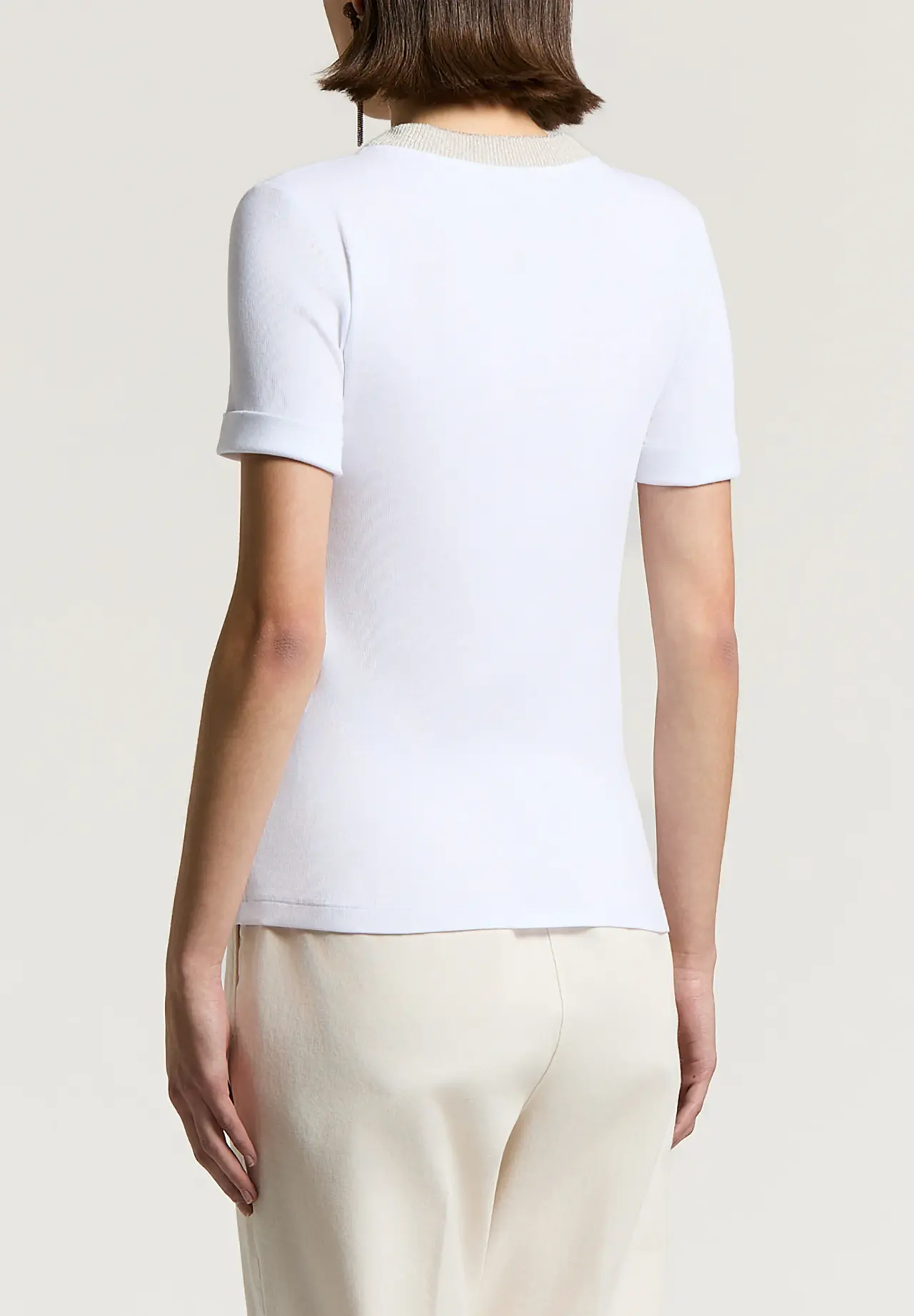 マイクロリブストレッチジャージTシャツ