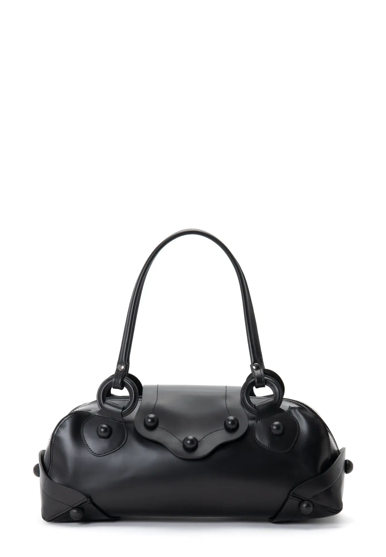 49 AV JUNKO SHIMADA レザーハンドバッグ ブラック 49AV.junko shimada BAG1 | Matsuya Ginza