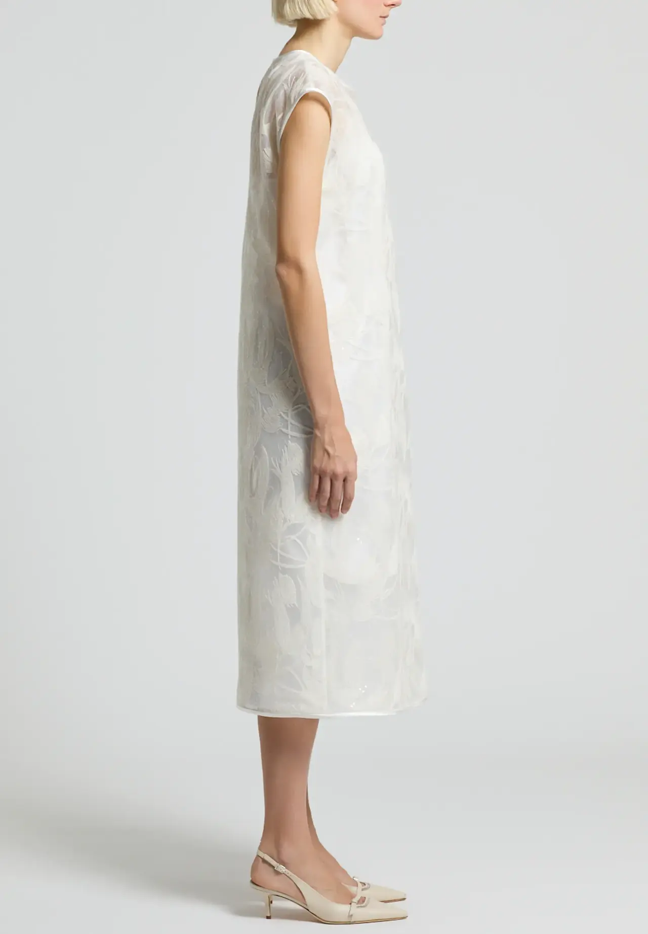 Sequin Leaf Embroidery Dress