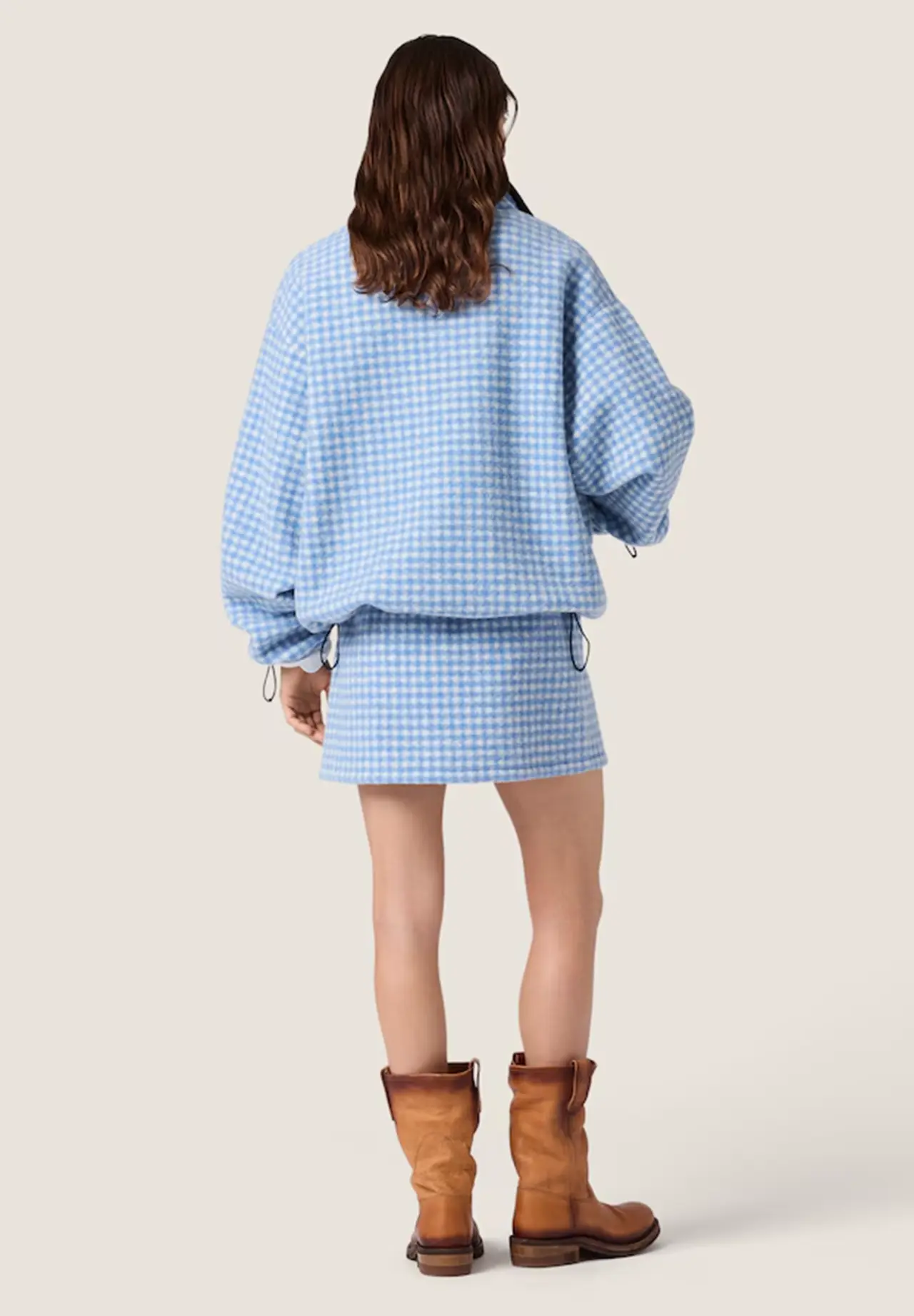 Gingham Fleece Jacket