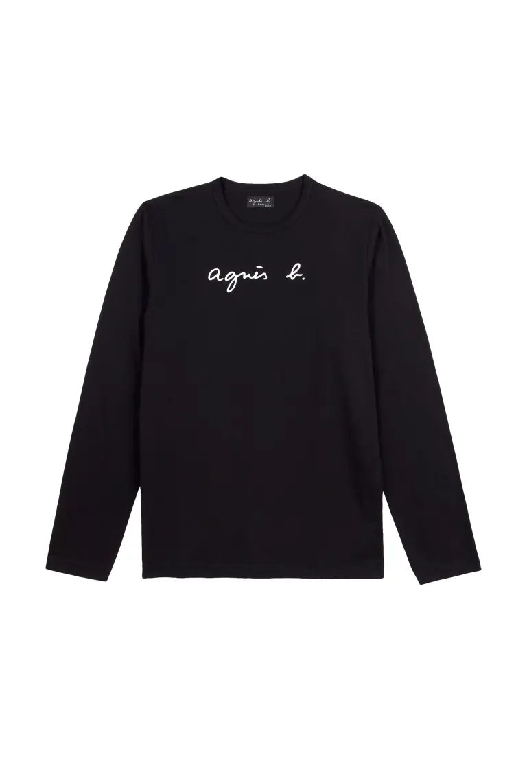 Men's "Coulos" Logo Cotton Long Sleeve T-Shirt