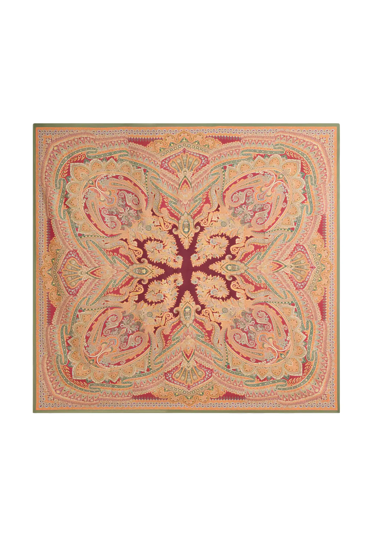 Engineered Print Wool＆Silk Shawl