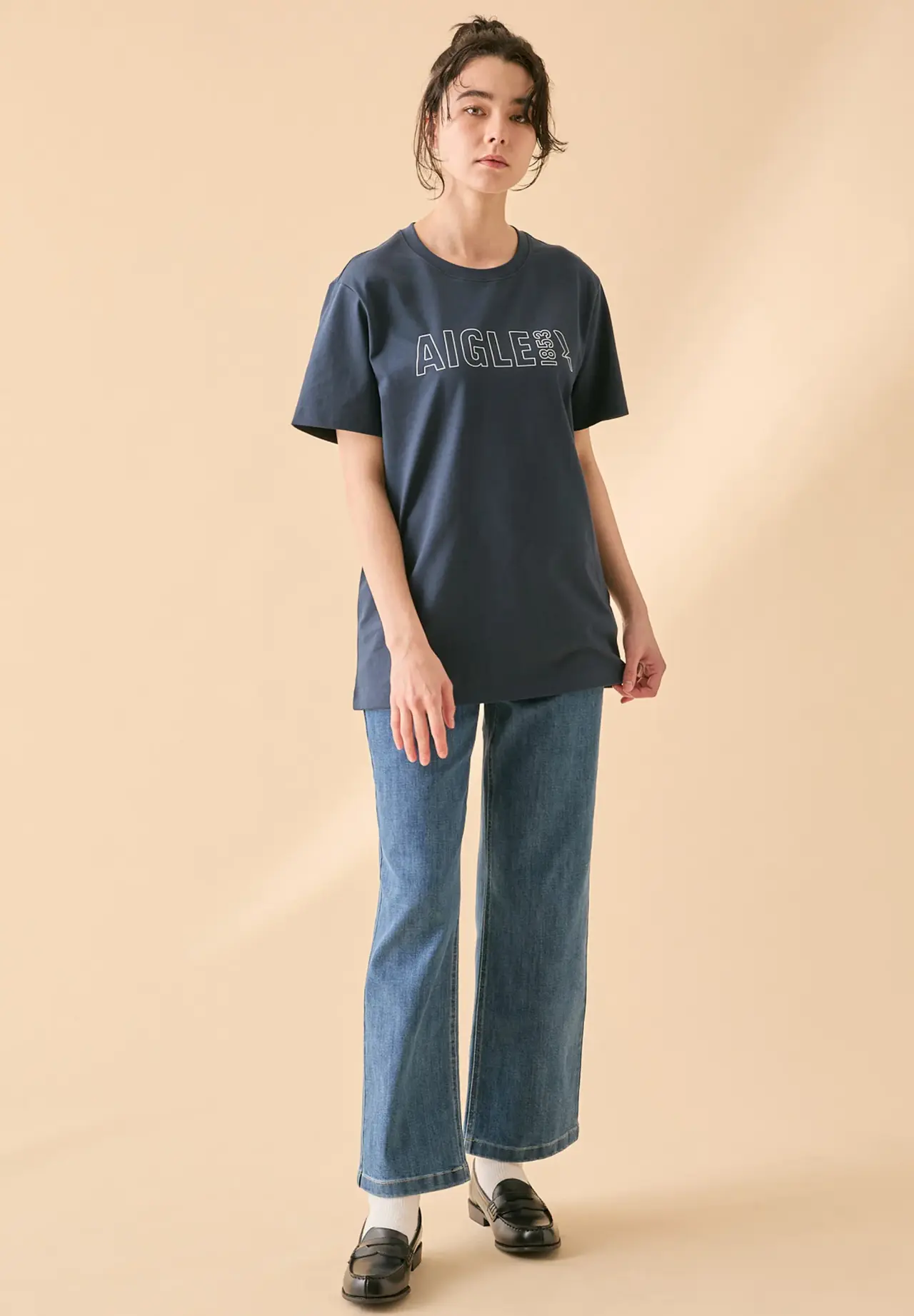 有机棉Logo印花短袖T恤／男女同款