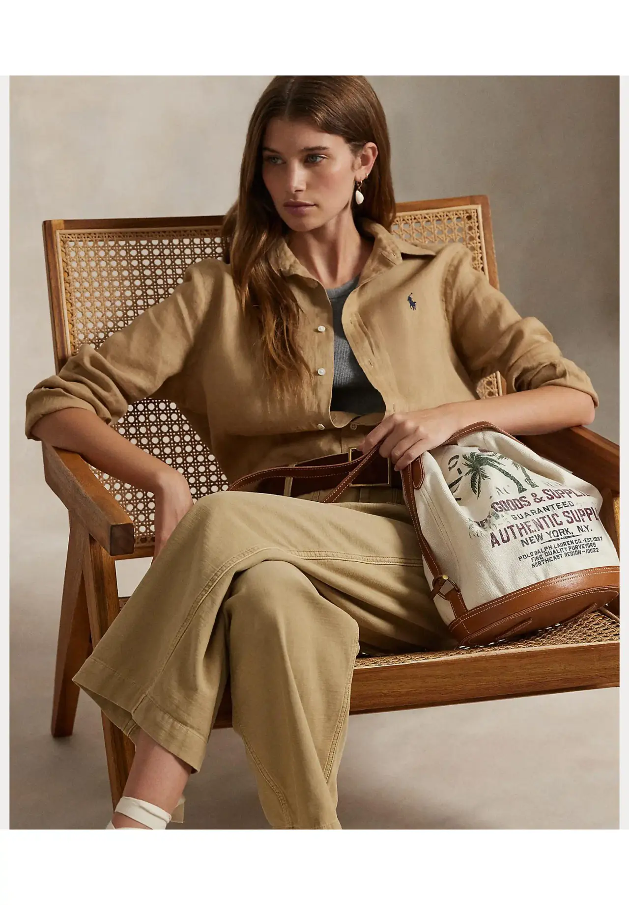 POLO RALPH LAUREN クラシック フィット リネン シャツ | Matsuya Ginza