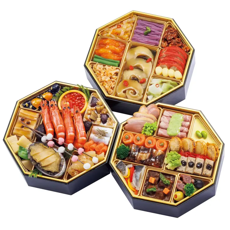 Japanese-Western-Chinese Style Osechi Three-tier Box