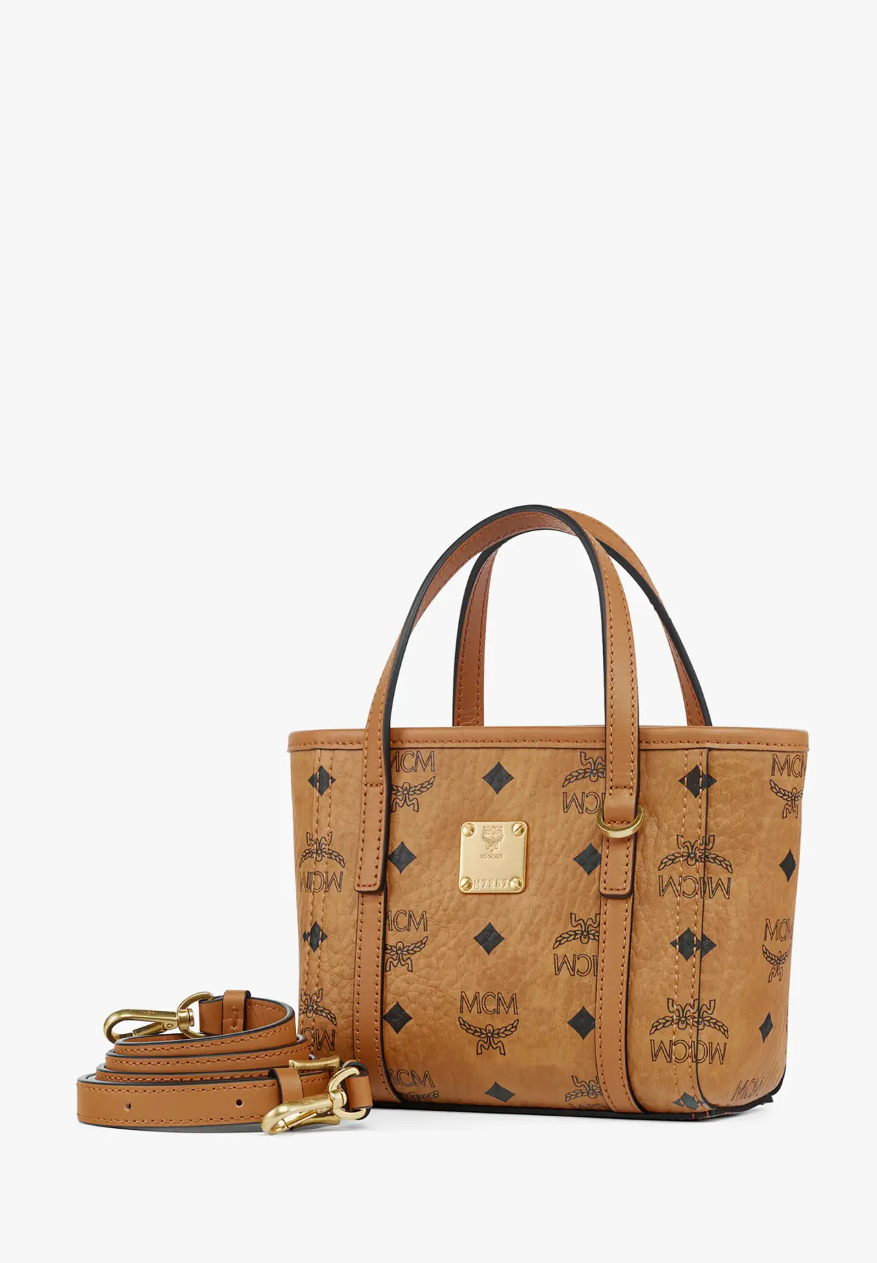 Toni Top-Zip Shopper Bag in Visetos