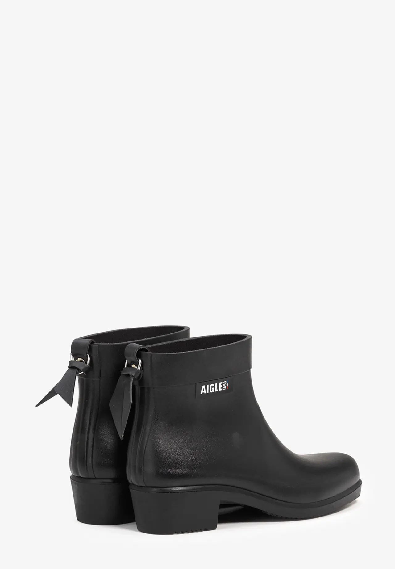 Waterproof Water-Repellent Milica Booties with Heels Rubber Boots