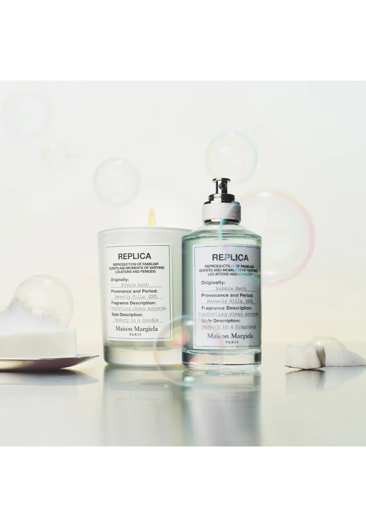 メゾンマルジェラ キャンドル 165g キャップ Bubble Bath Replica Bubble Bath Candle | Matsuya Ginza