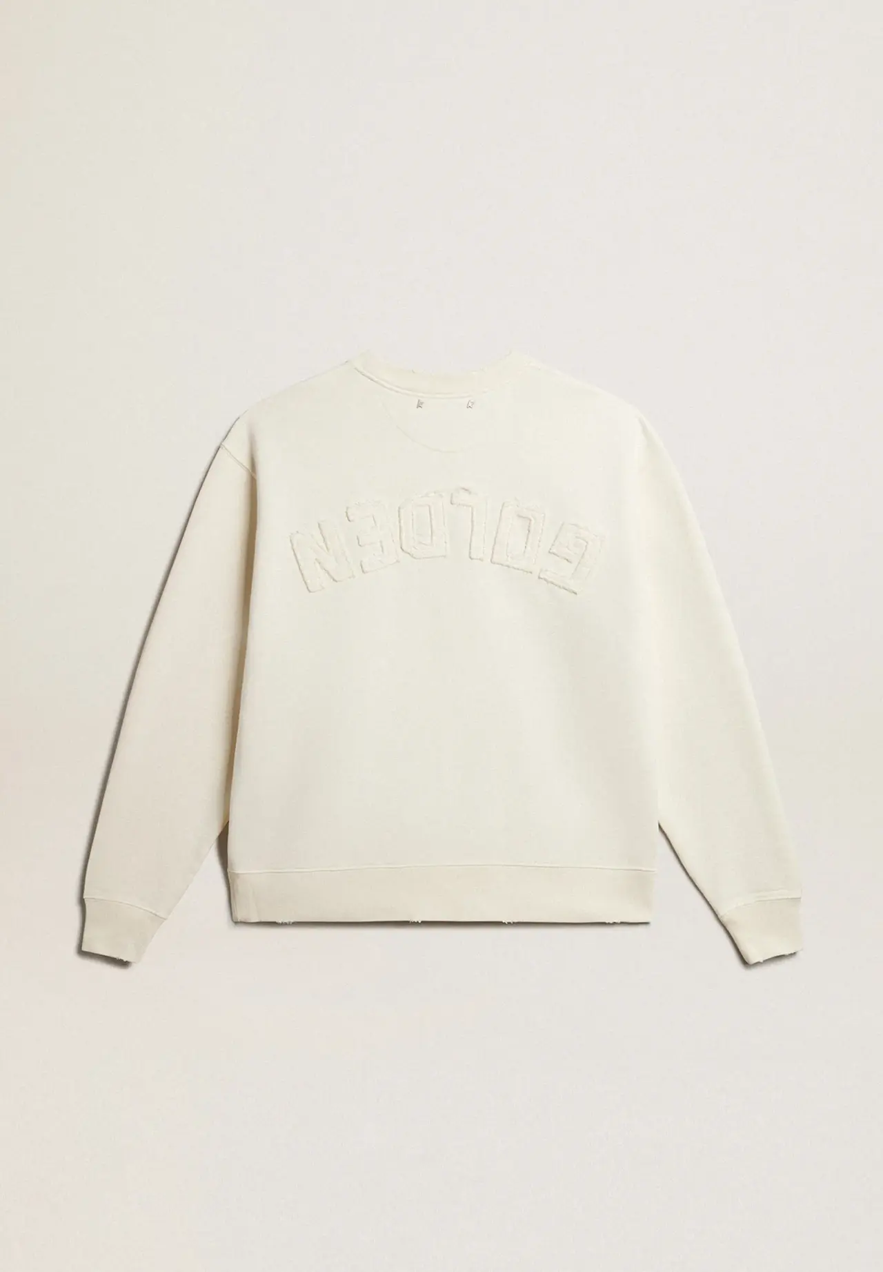 Used white sweatshirt with upside-down logo on the back - Jersey Capsule