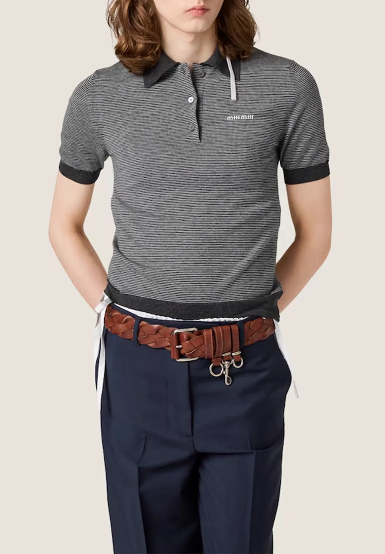 Cashmere and Silk Polo Shirt
