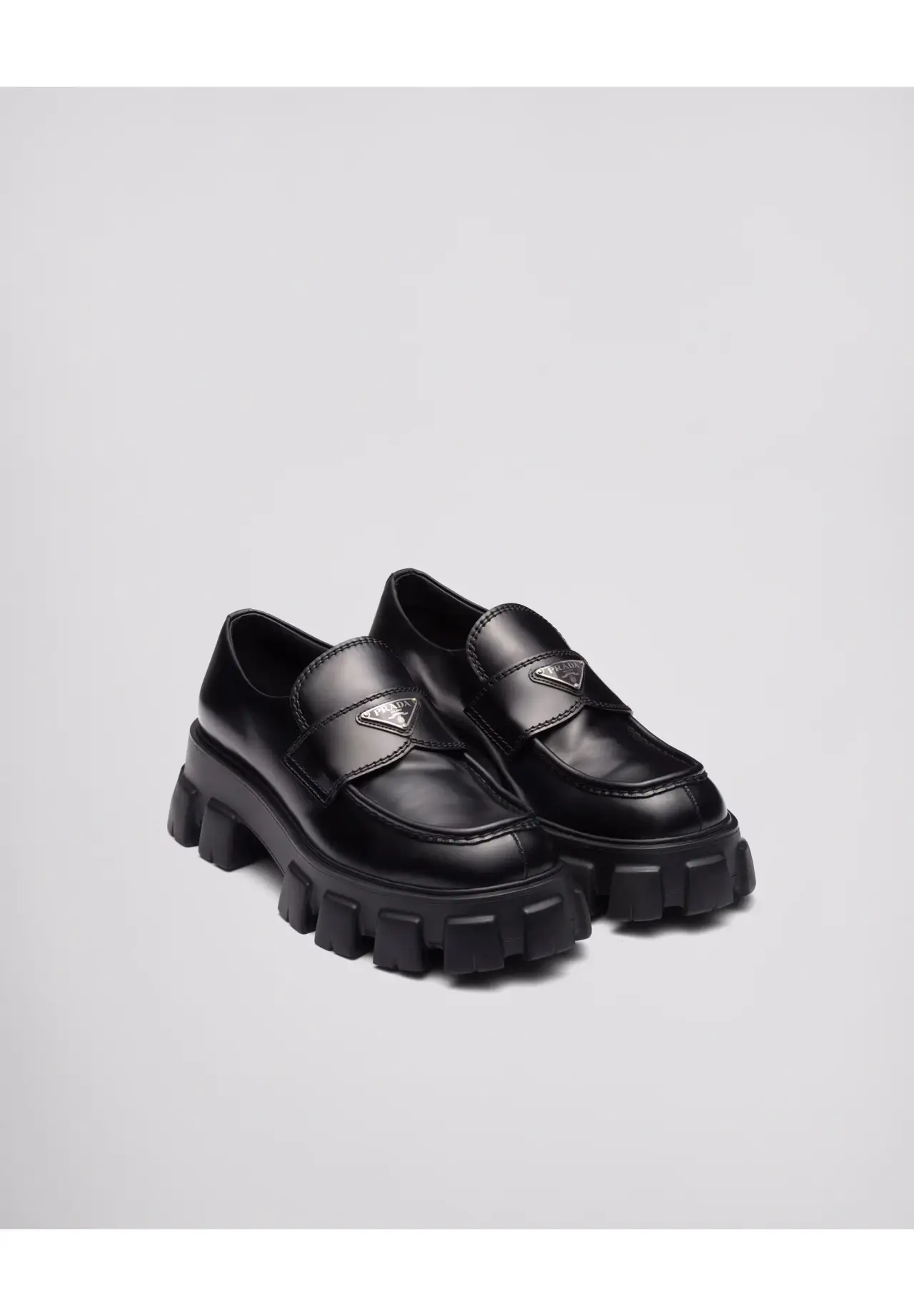 Monolith brushed leather loafers