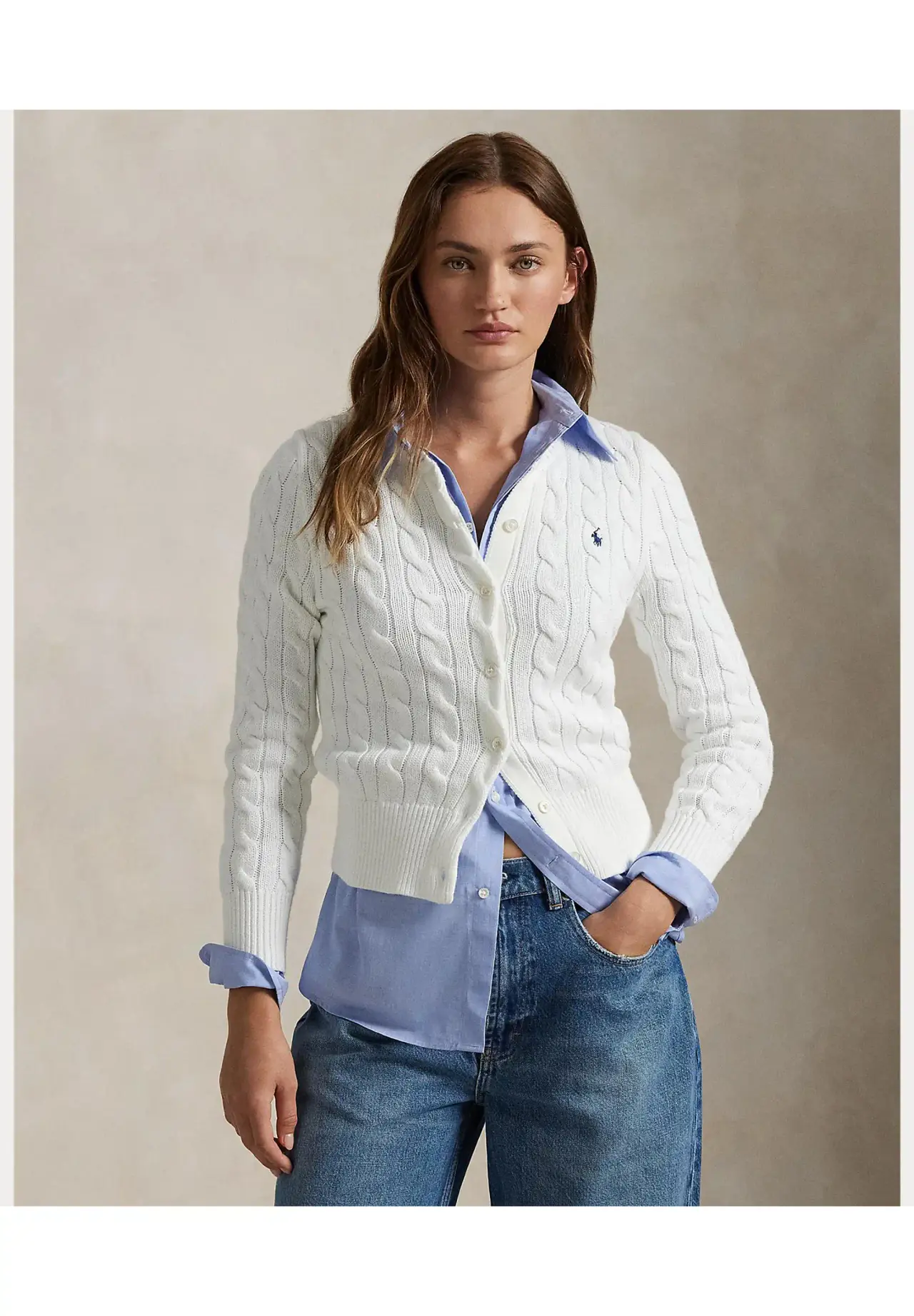 POLO RALPH LAUREN ケーブルニット コットン クルーネック
