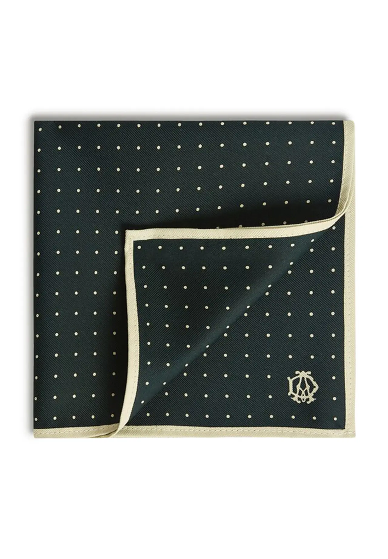 SILK POLKA DOT SCREEN PRINT POCKET SQUARE, R