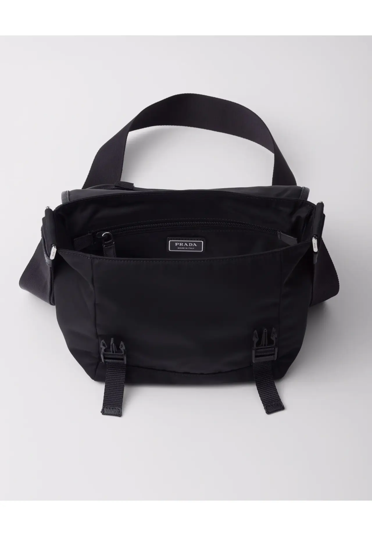 Re-Nylon and Saffiano Leather Shoulder Bag