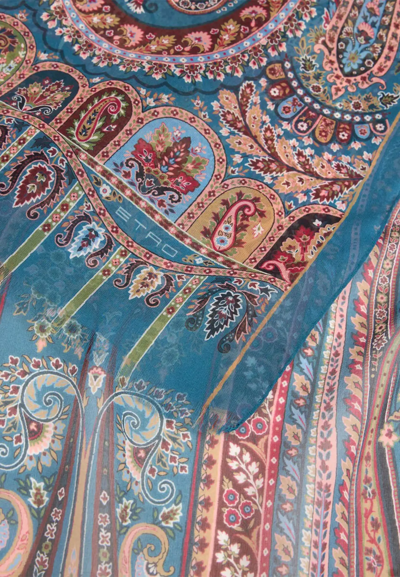 Engineered Print Silk Scarf
