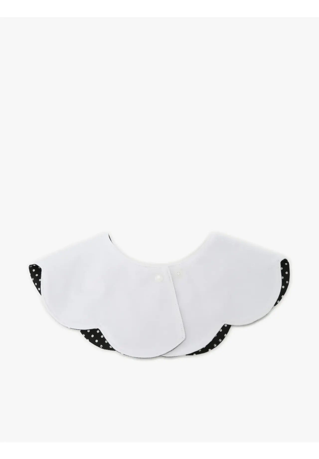 Baby logo embroidered scallop reversible bib