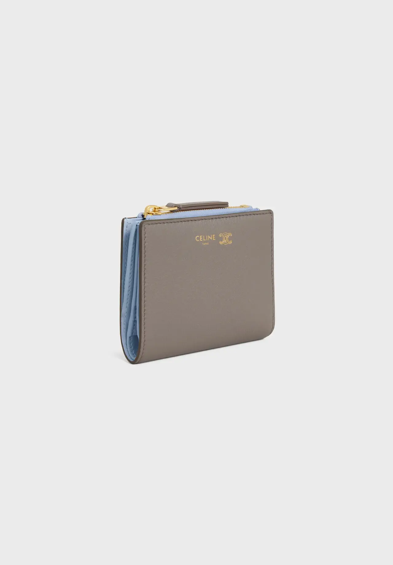 Compact Wallet Triomphe Stamp / Supple Grained Calfskin