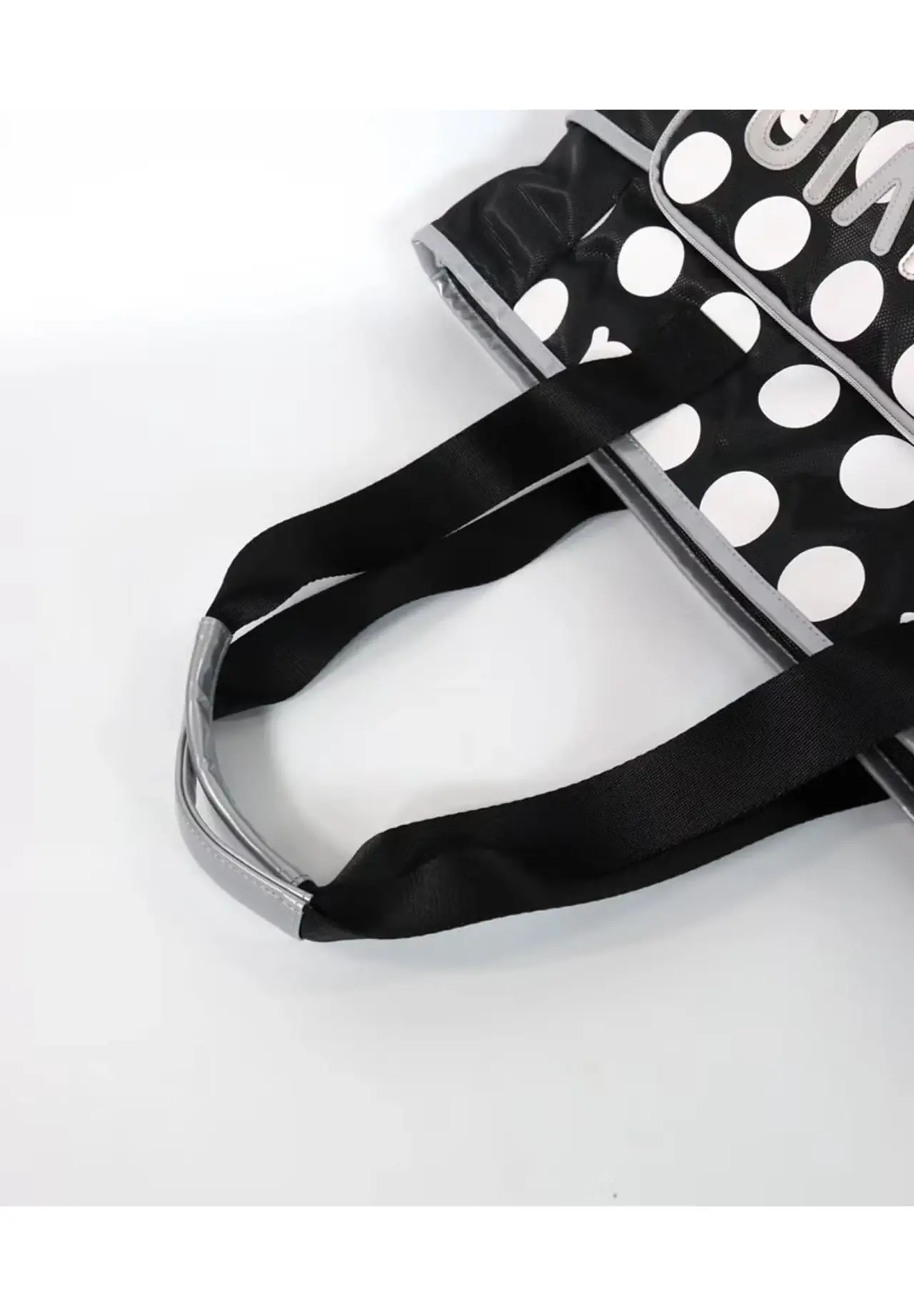 Monochrome dot pattern boston bag