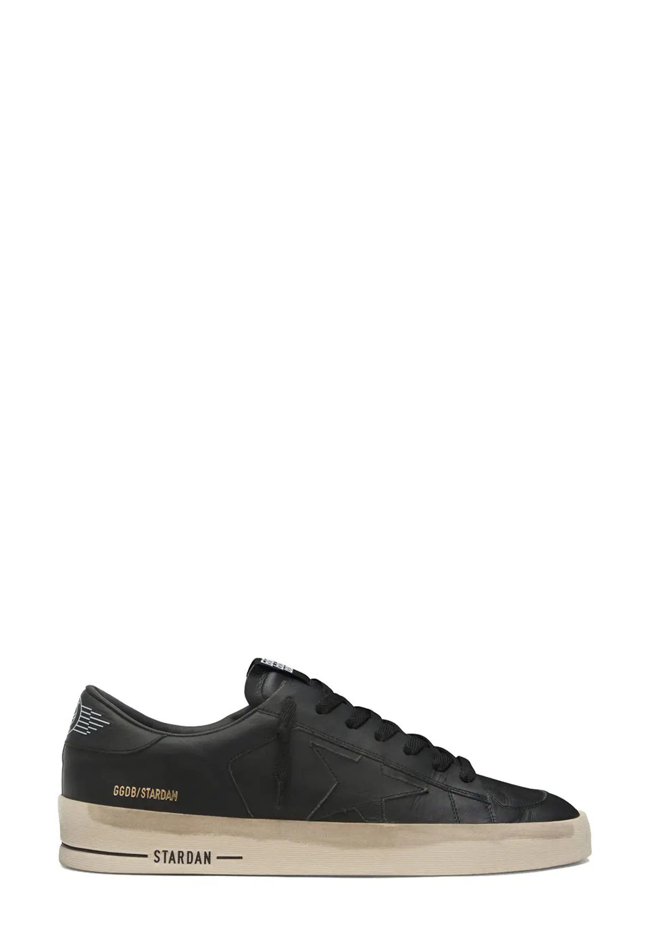 Men's Stardan Total Black Leather Sneakers