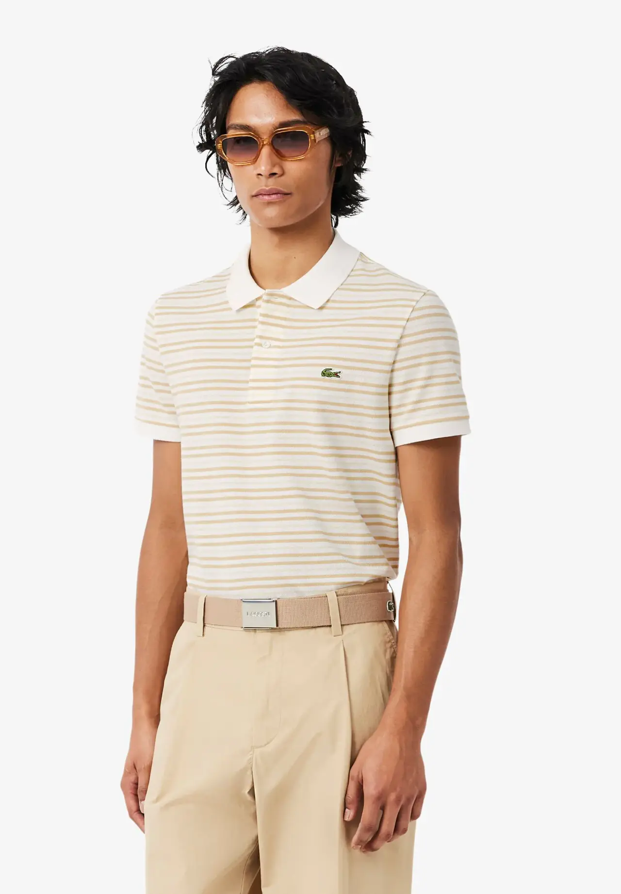 Multi-Stripe Piqué Polo Shirt