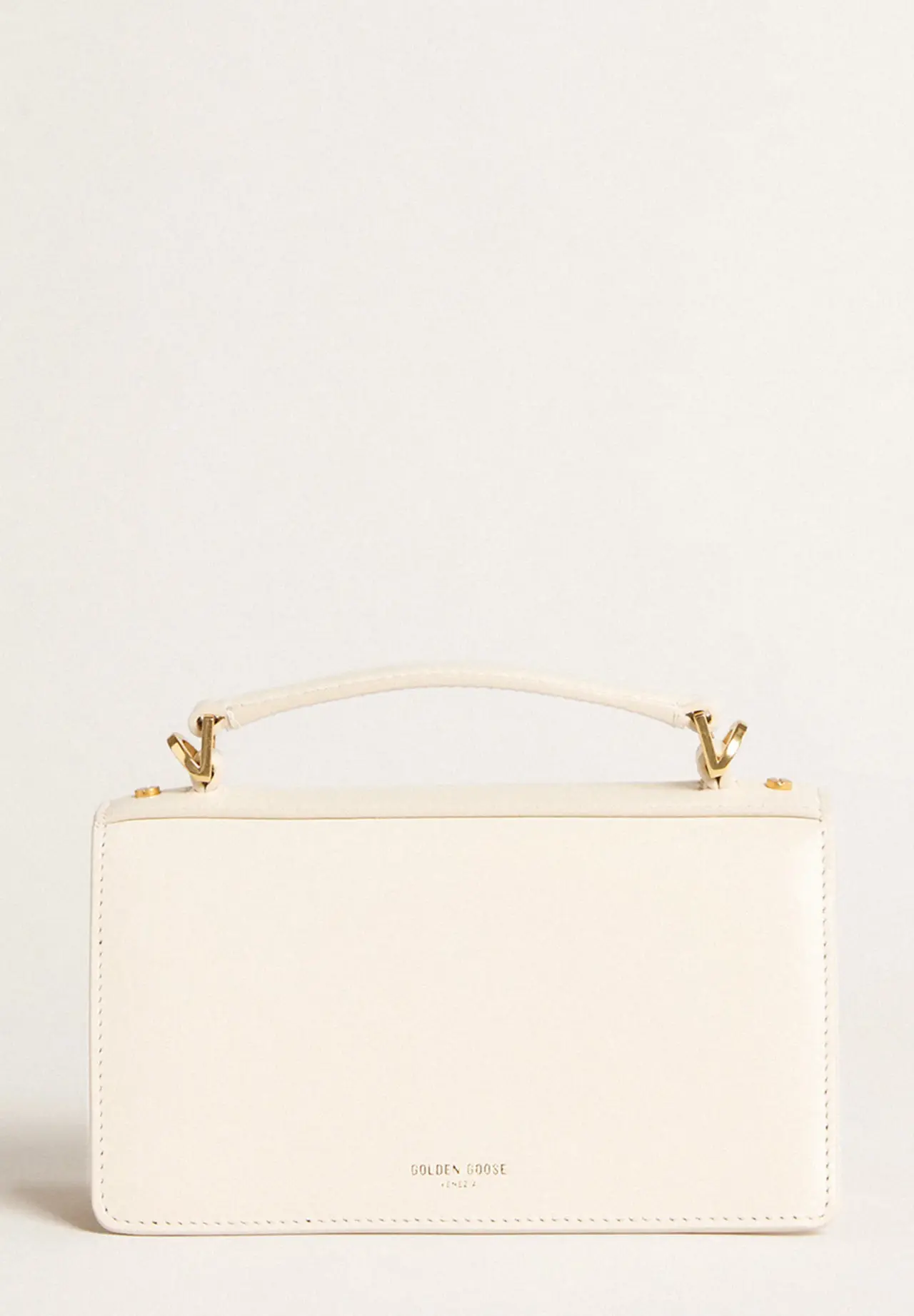 Venezia Bag スモール ボーデッドレザー（バター）＆ゴールドディテール