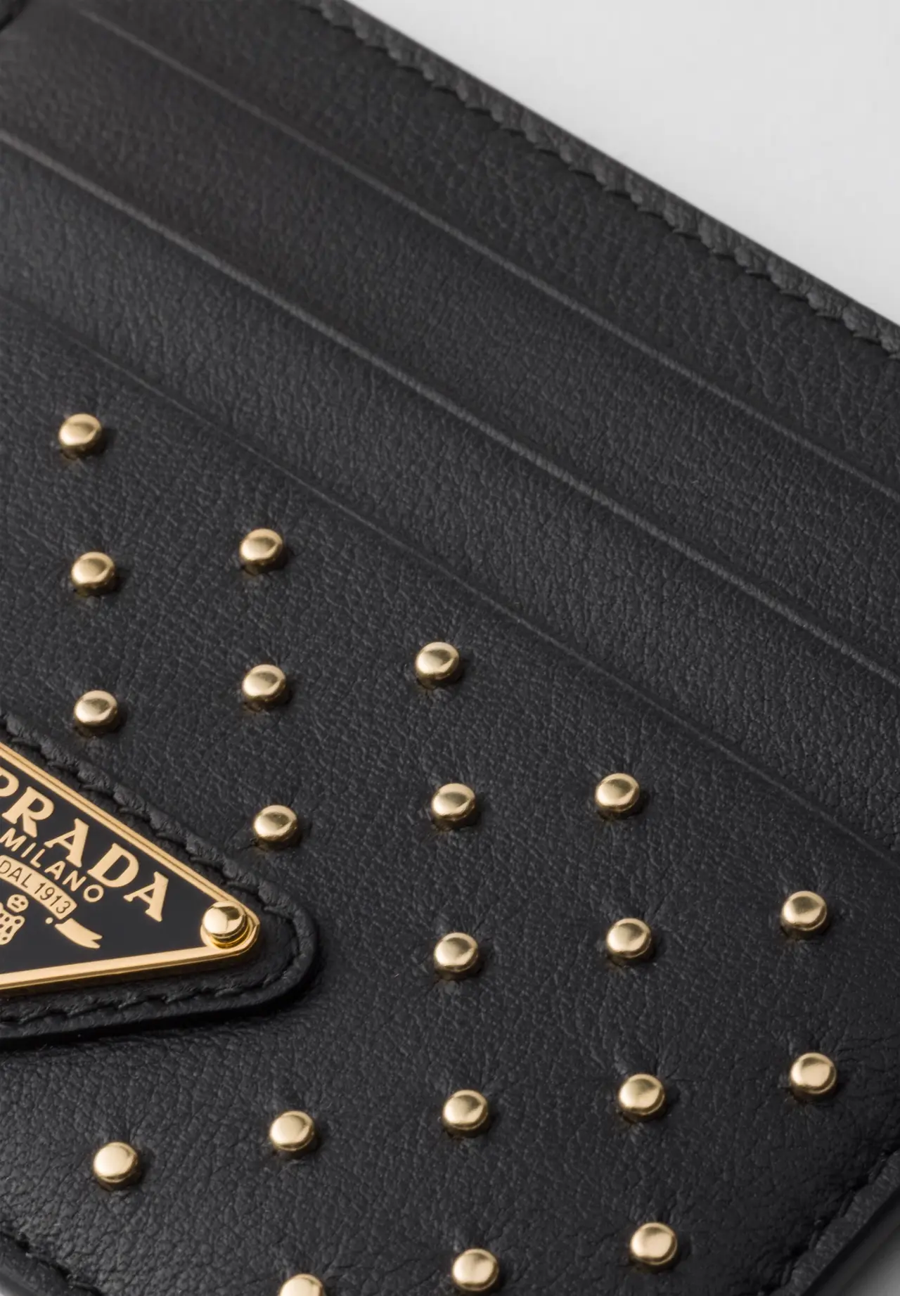 Studded leather card holder 1MC025 2C3H