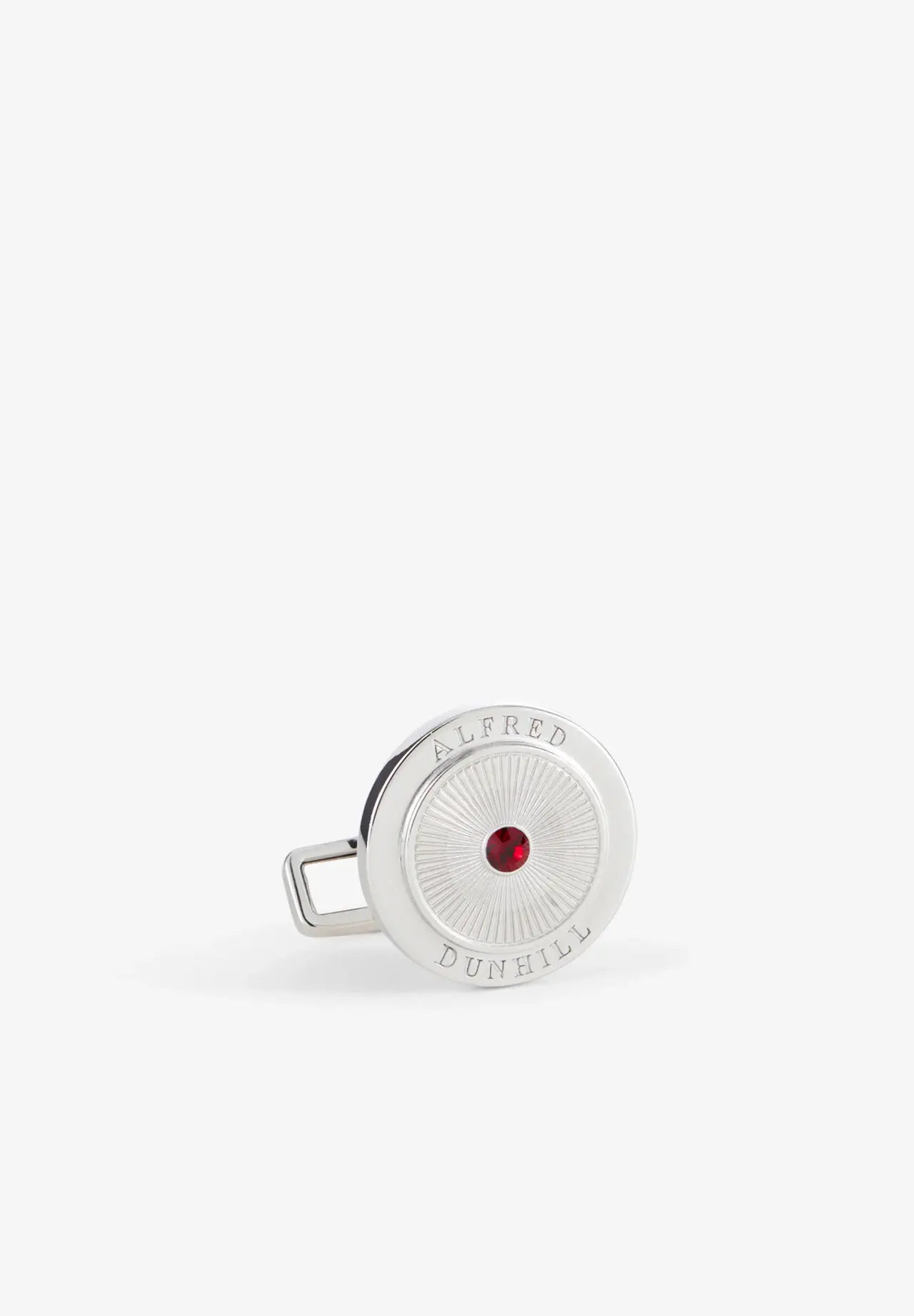 Alloy Silver Crystal Red Cufflinks