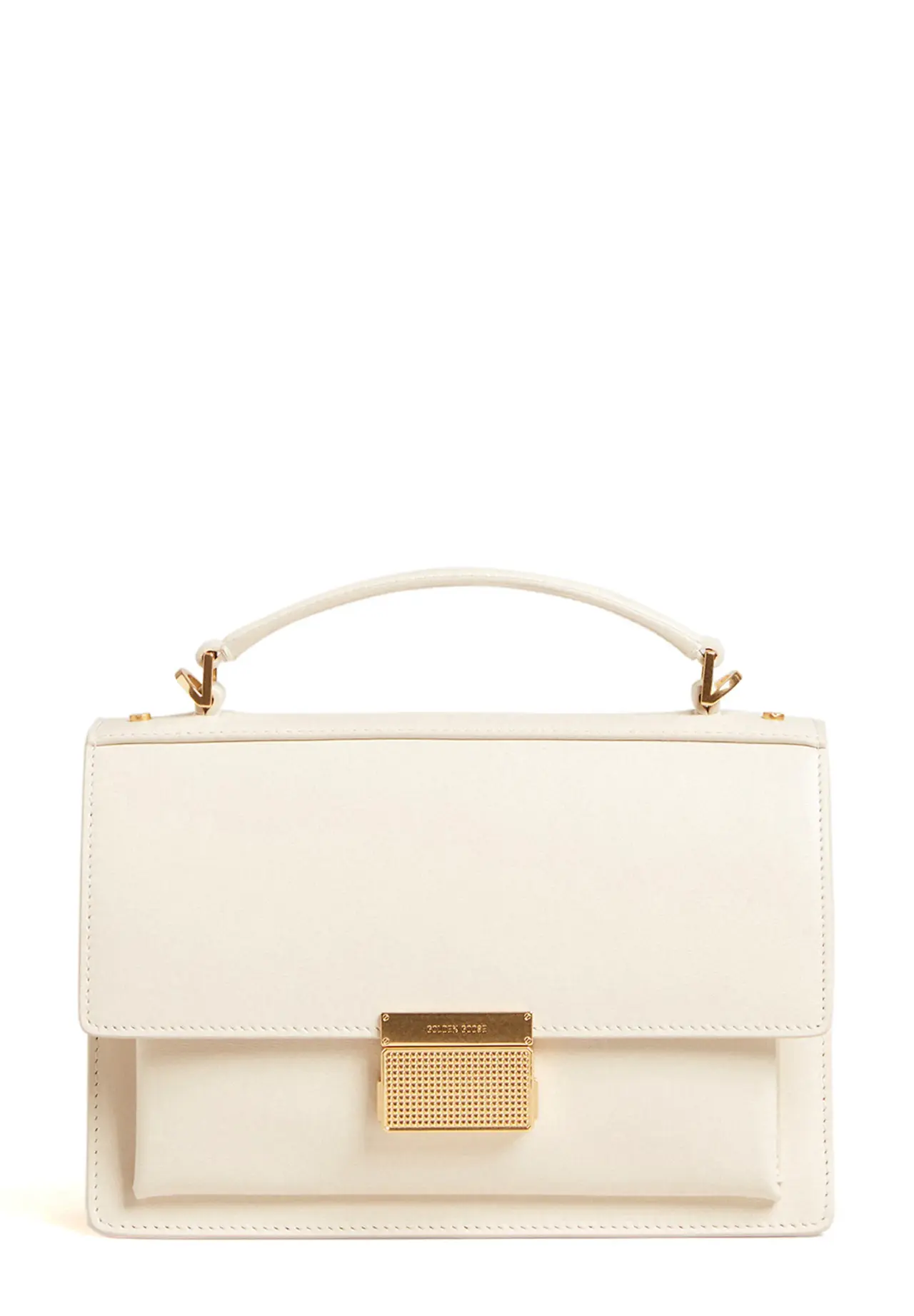 Venezia Bag ボーデッドレザー（バター）＆ゴールドディテール