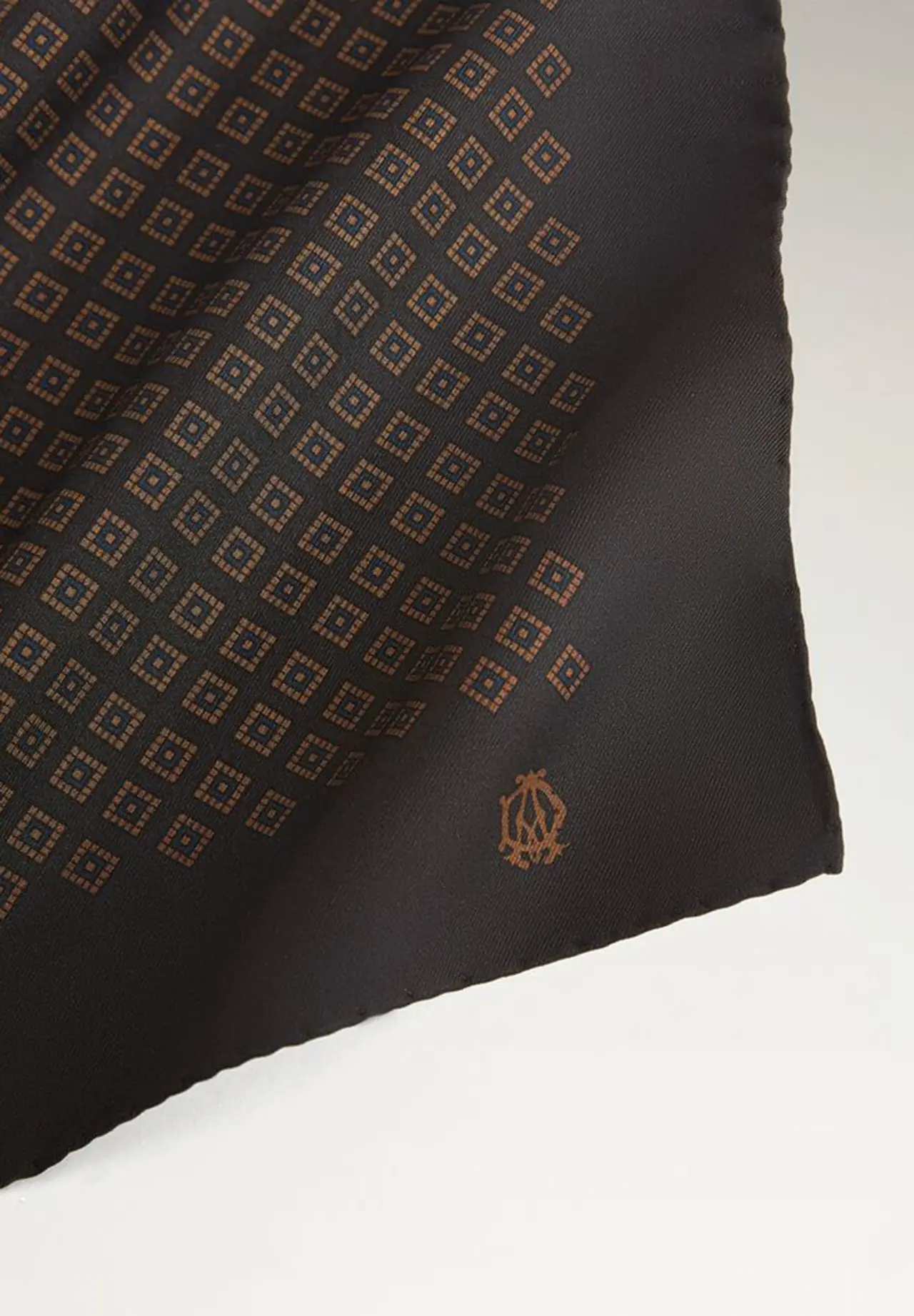 SILK DIAMOND NEAT PRINT POCKET SQUARE