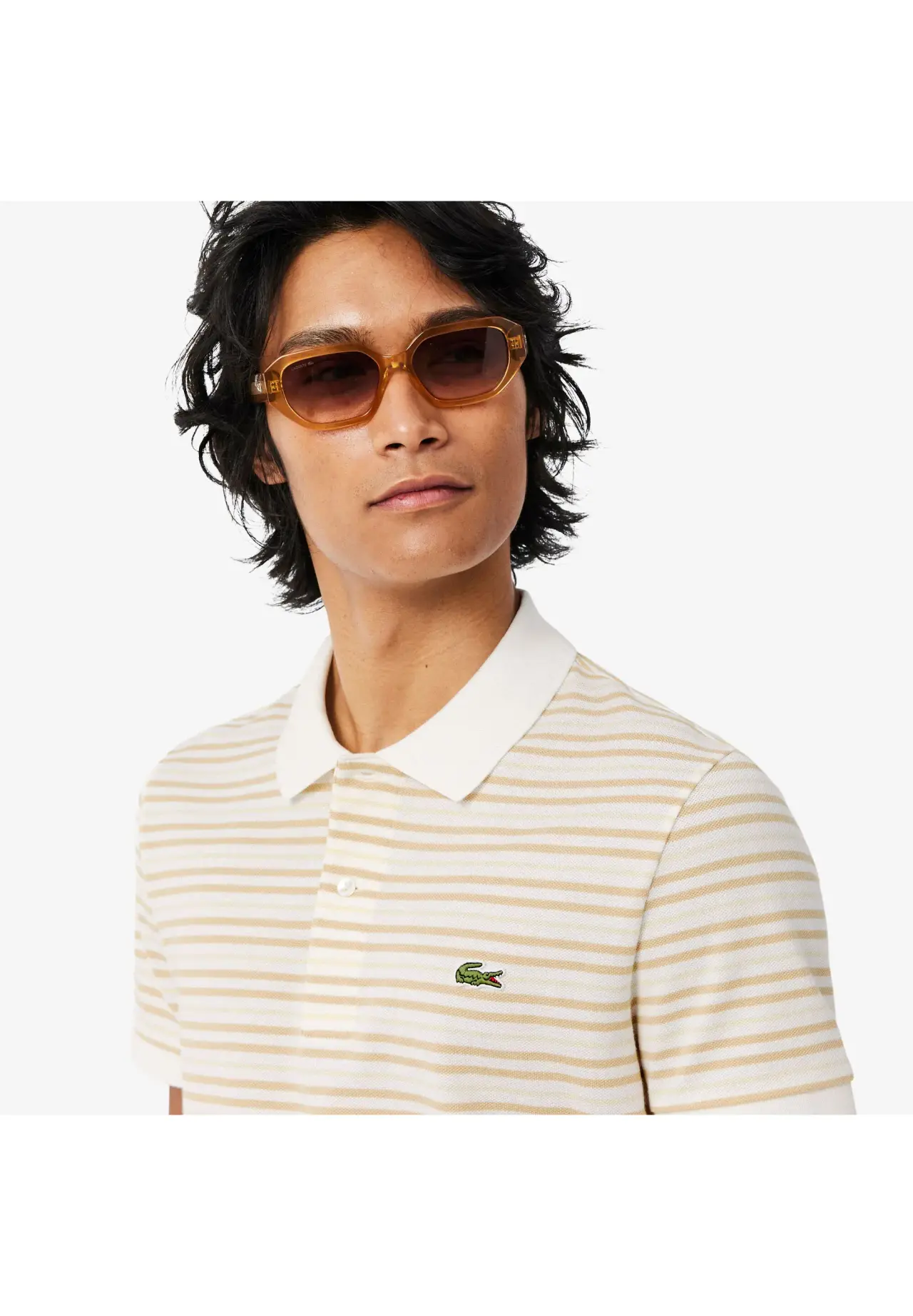 Multi-Stripe Piqué Polo Shirt