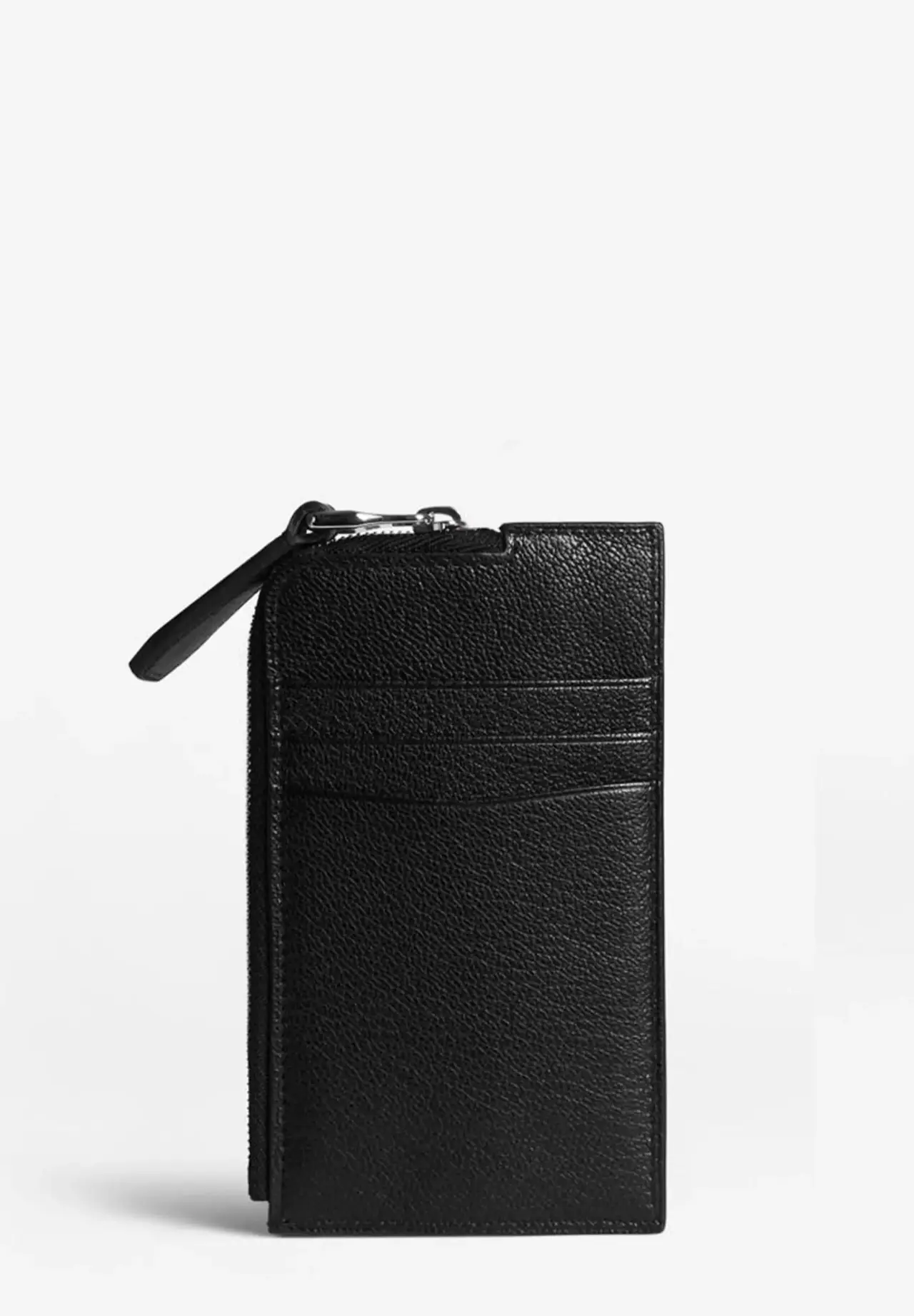 Fine Leather Zip Card Case