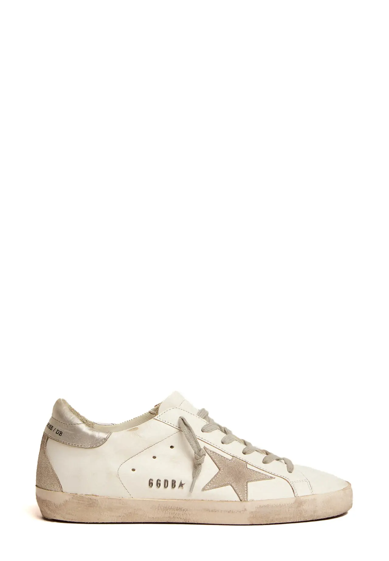 Super-Star sneakers with silver heel tab and metal studs lettering