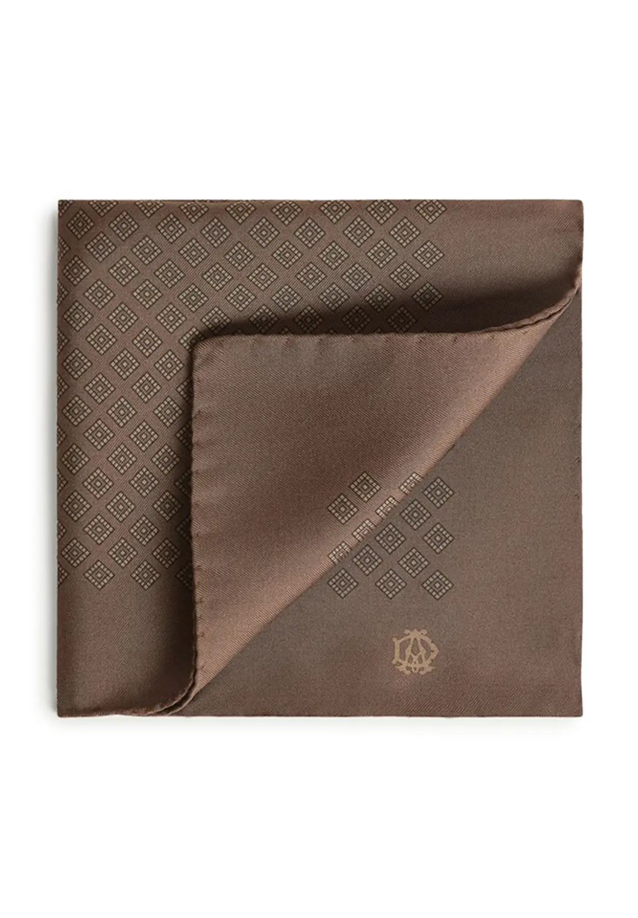 SILK DIAMOND NEAT PRINT POCKET SQUARE