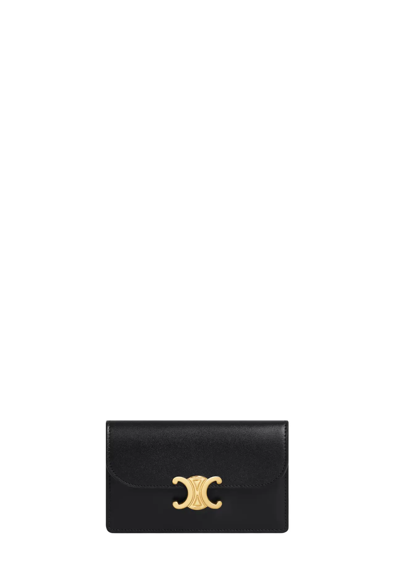 Long Card Holder with Triomphe Flap / Shiny Calfskin