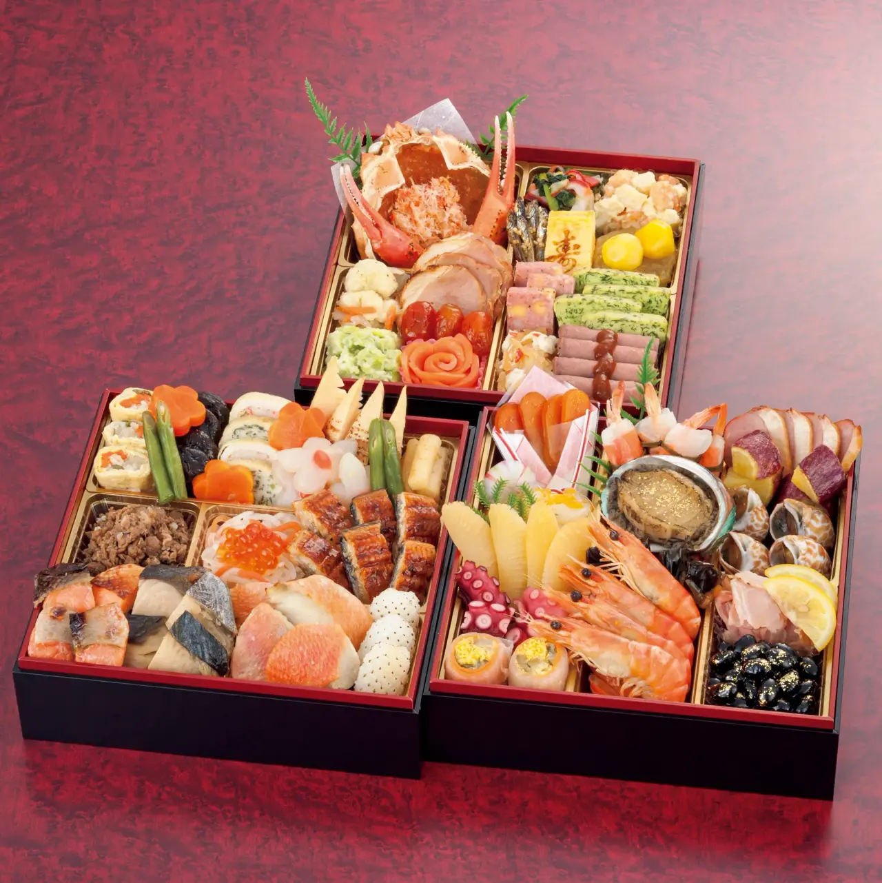 Japanese-Western Osechi Three-tier