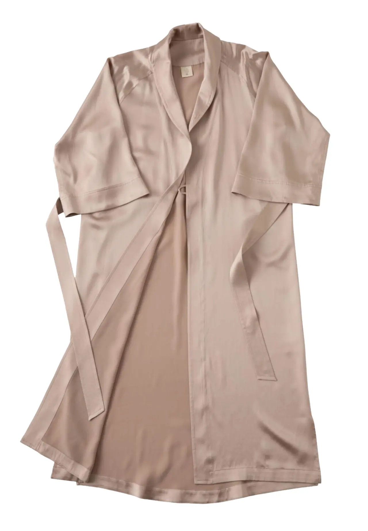 Silk Gaun Pink Beige