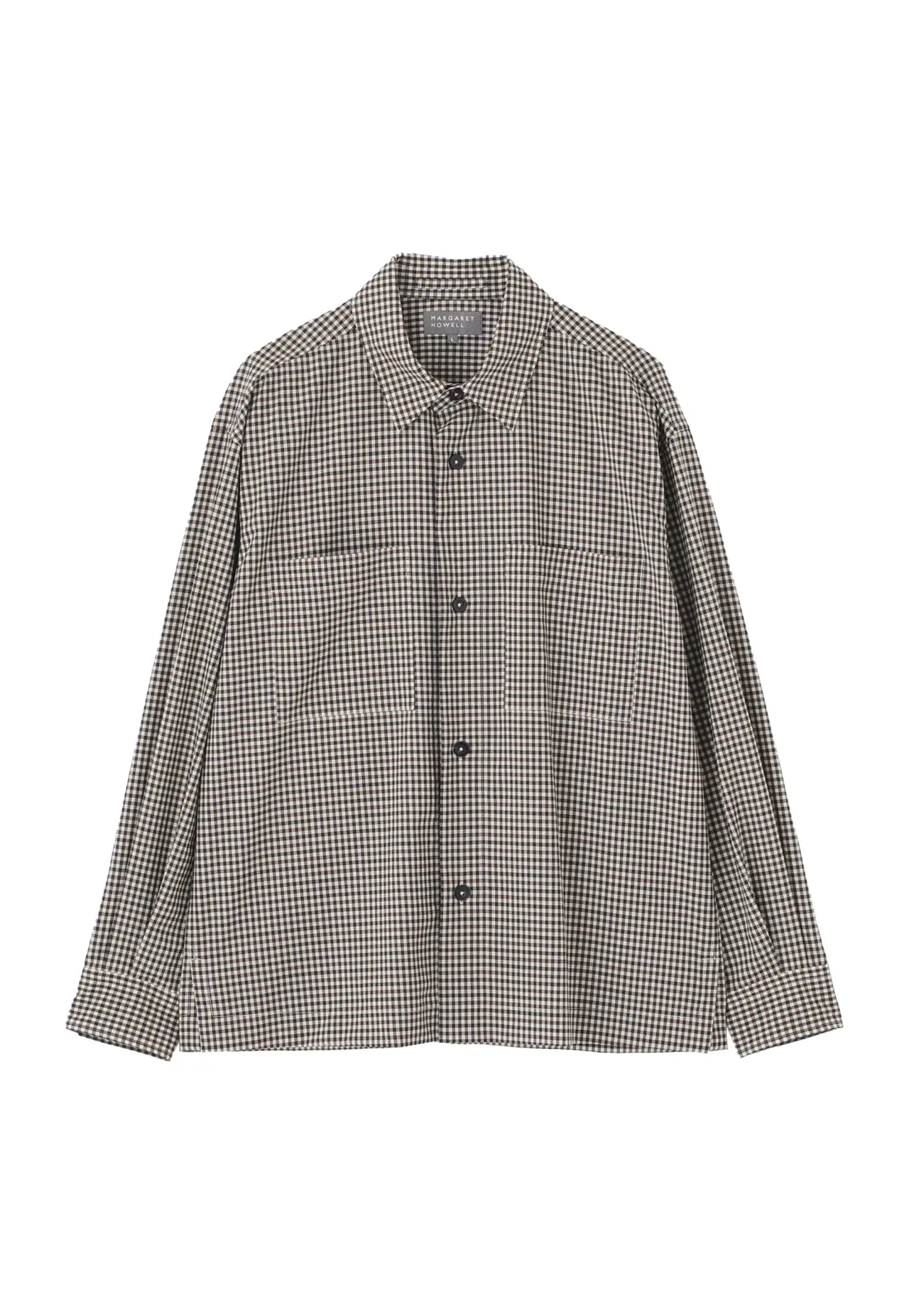 WOOL GINGHAM POPLIN SHIRT