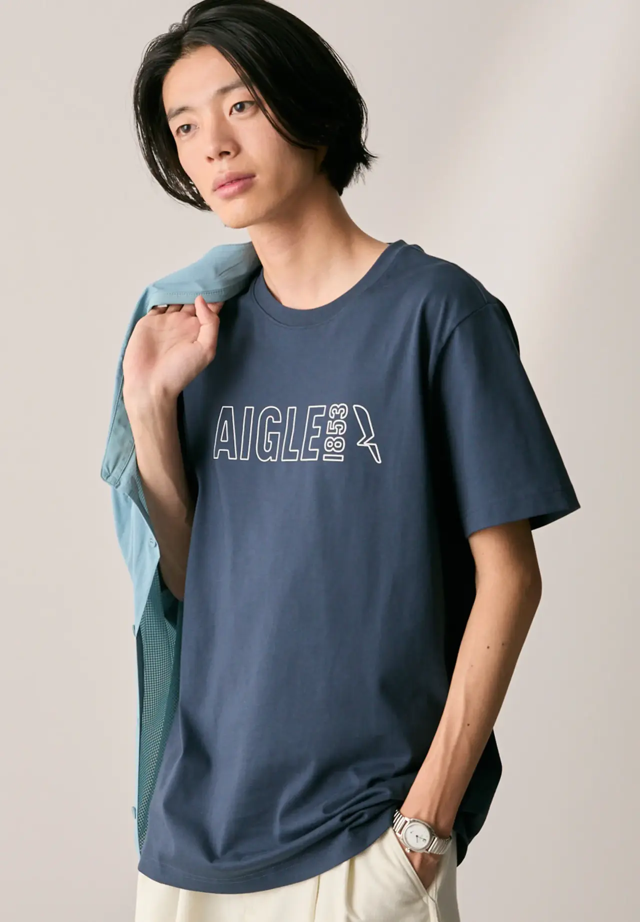 有机棉Logo印花短袖T恤／男女同款
