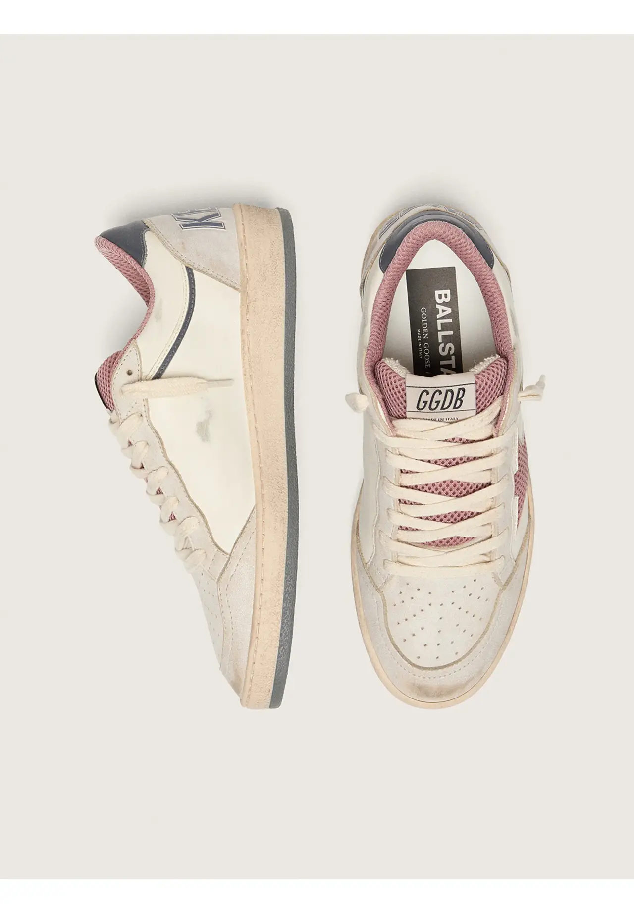Limited Edition Ball Star Women’s Leather (Beige) Mesh Star (Pink) & Leather Heel Tab (Blue)
