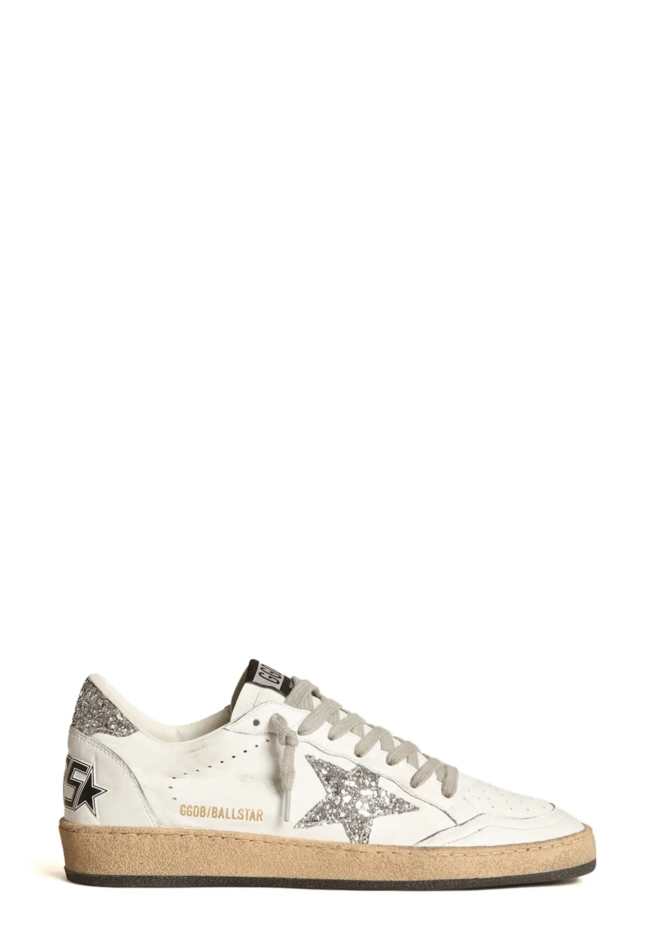 Ball Star ナッパレザー ホワイトスター＆グリッターヒールタブ