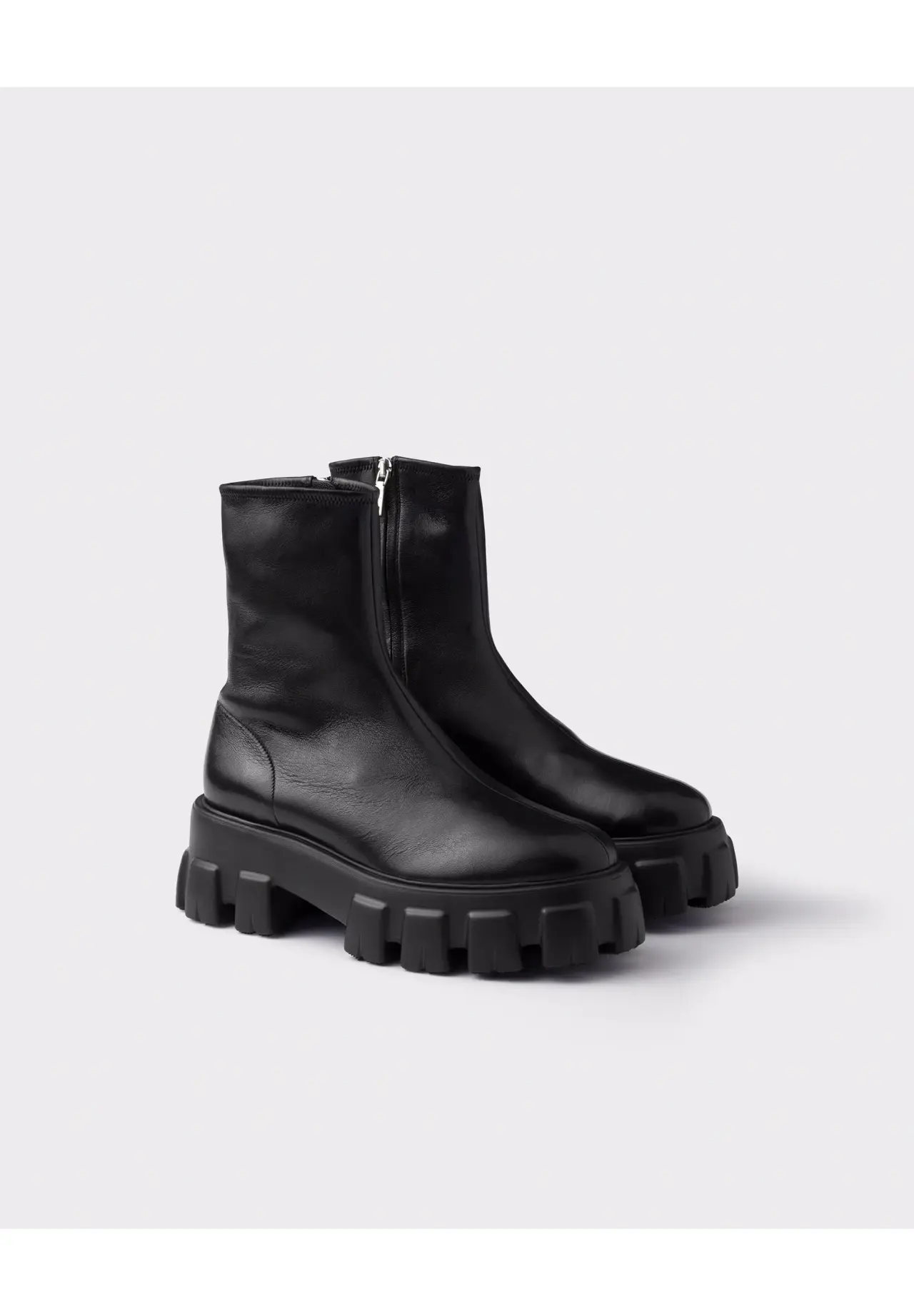 Monolith stretch nappa leather booties