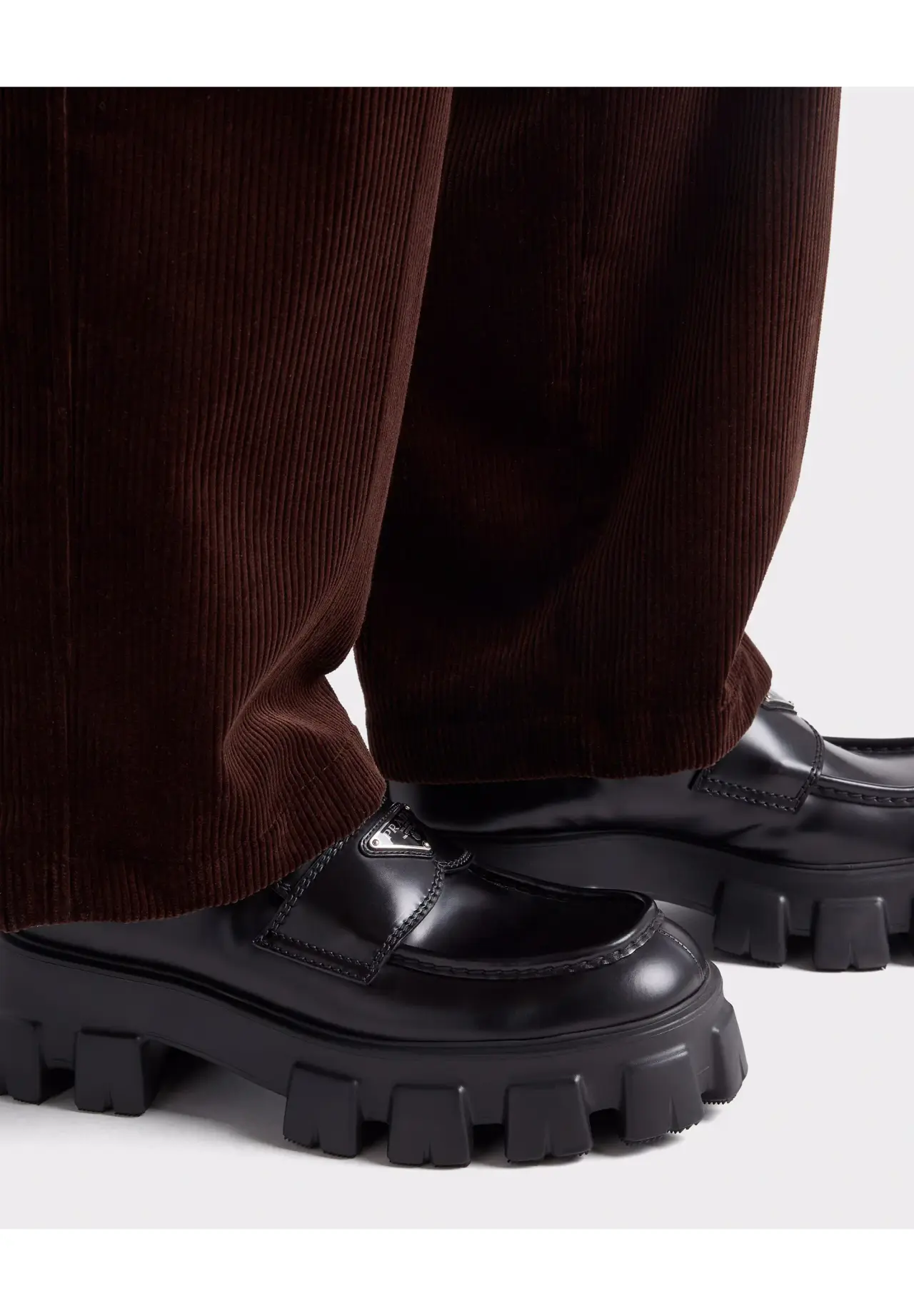 Monolith brushed leather loafers