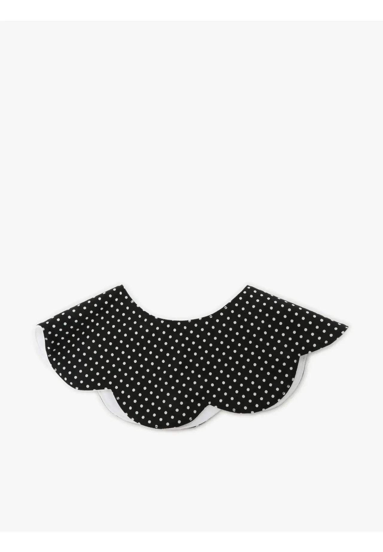 Baby logo embroidered scallop reversible bib