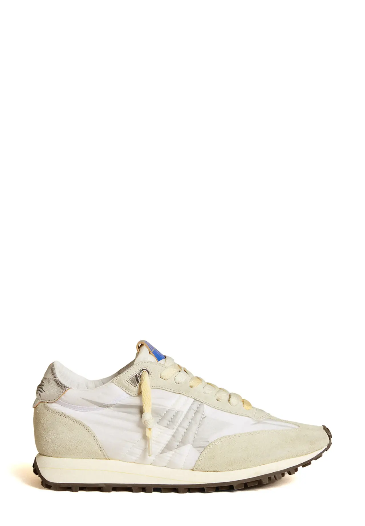 Women's Marathon sneakers with white nylon upper and silver star