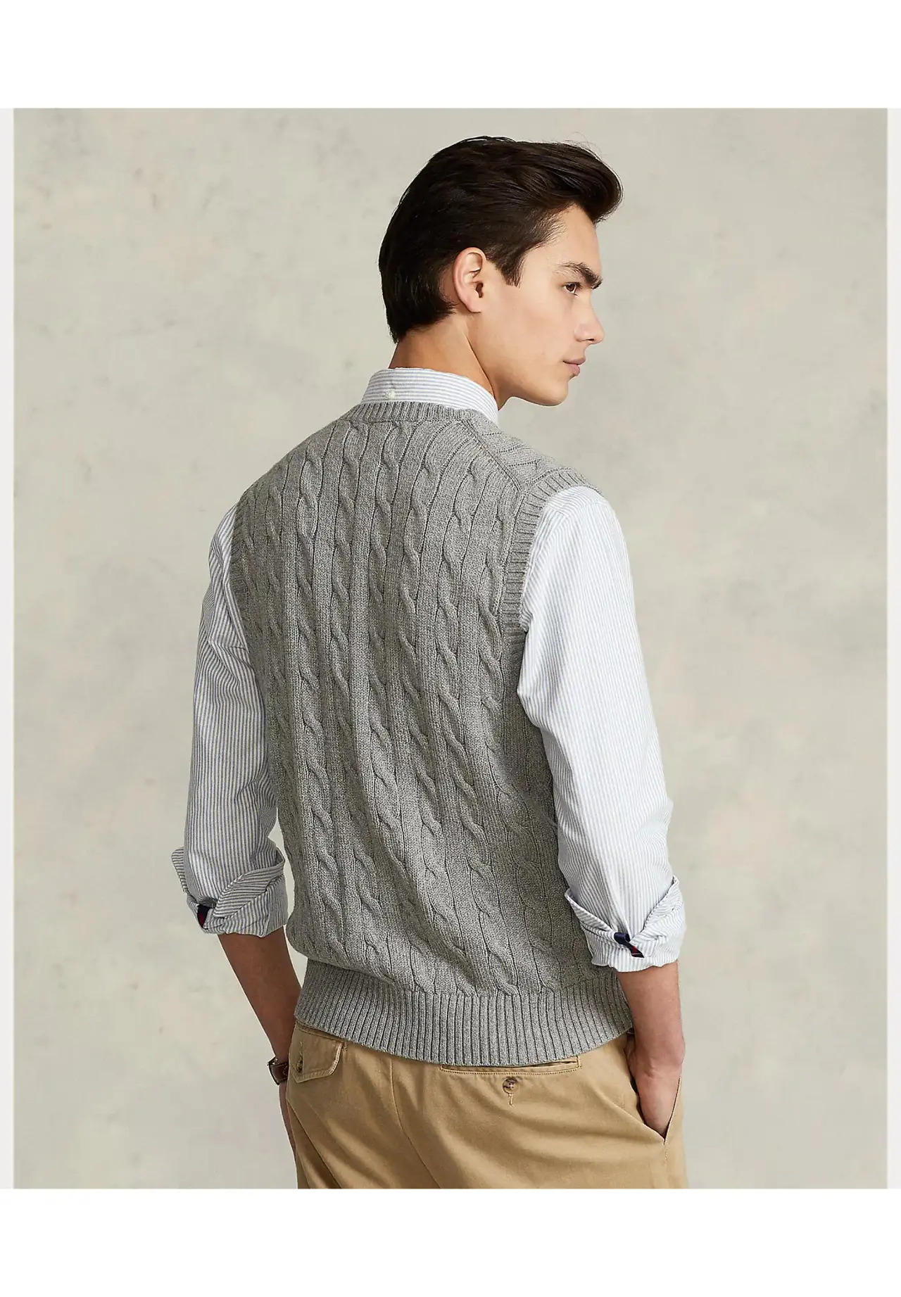 POLO RALPH LAUREN Cable Knit Cotton Sweater Vest
