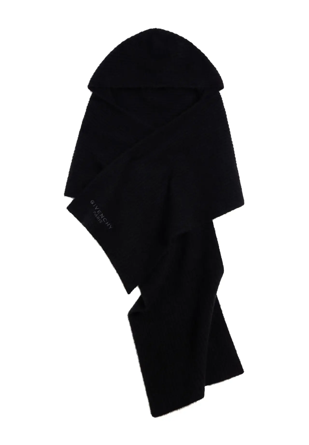 GIVENCHY Paris 羊驼毛混纺连帽围巾