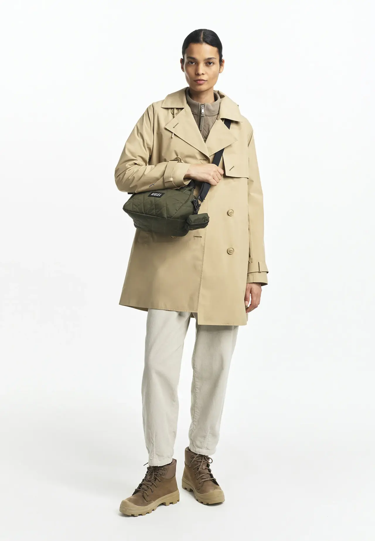 GORE-TEX ゴアテックス ミドルトレンチコート / フード取り外し可