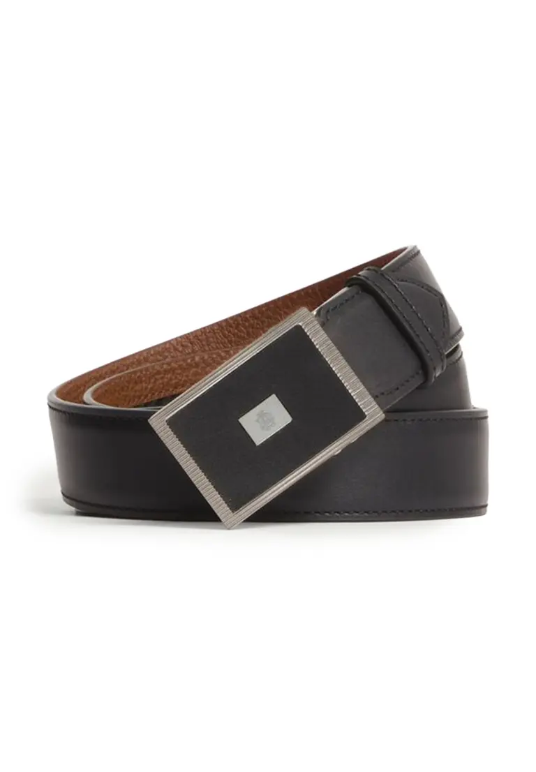 32MM AUTOMATIC LEAD BUCKLE SMOOTH LEATHER BELT, R