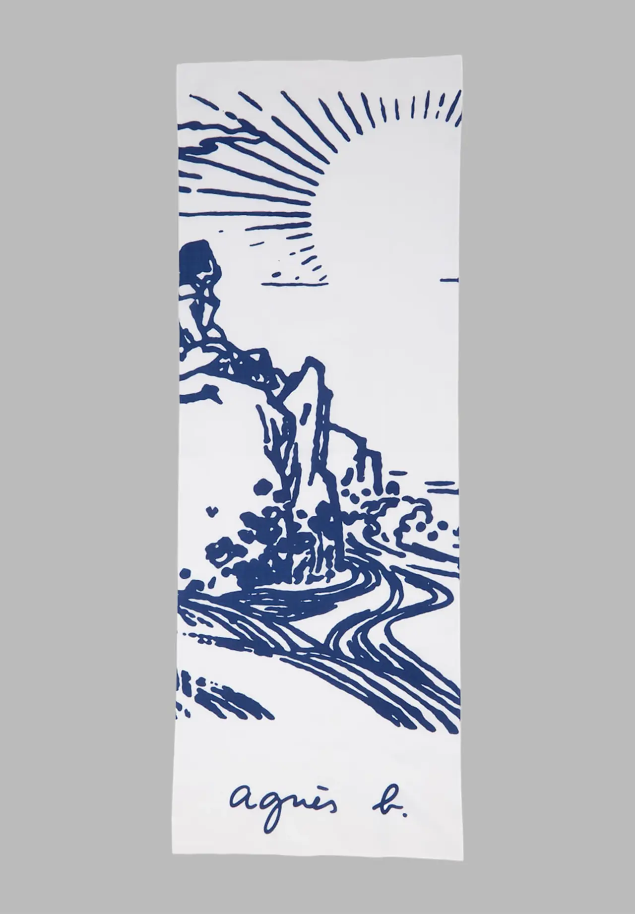 Tenugui “La jeune fille qui regarde la mer”
