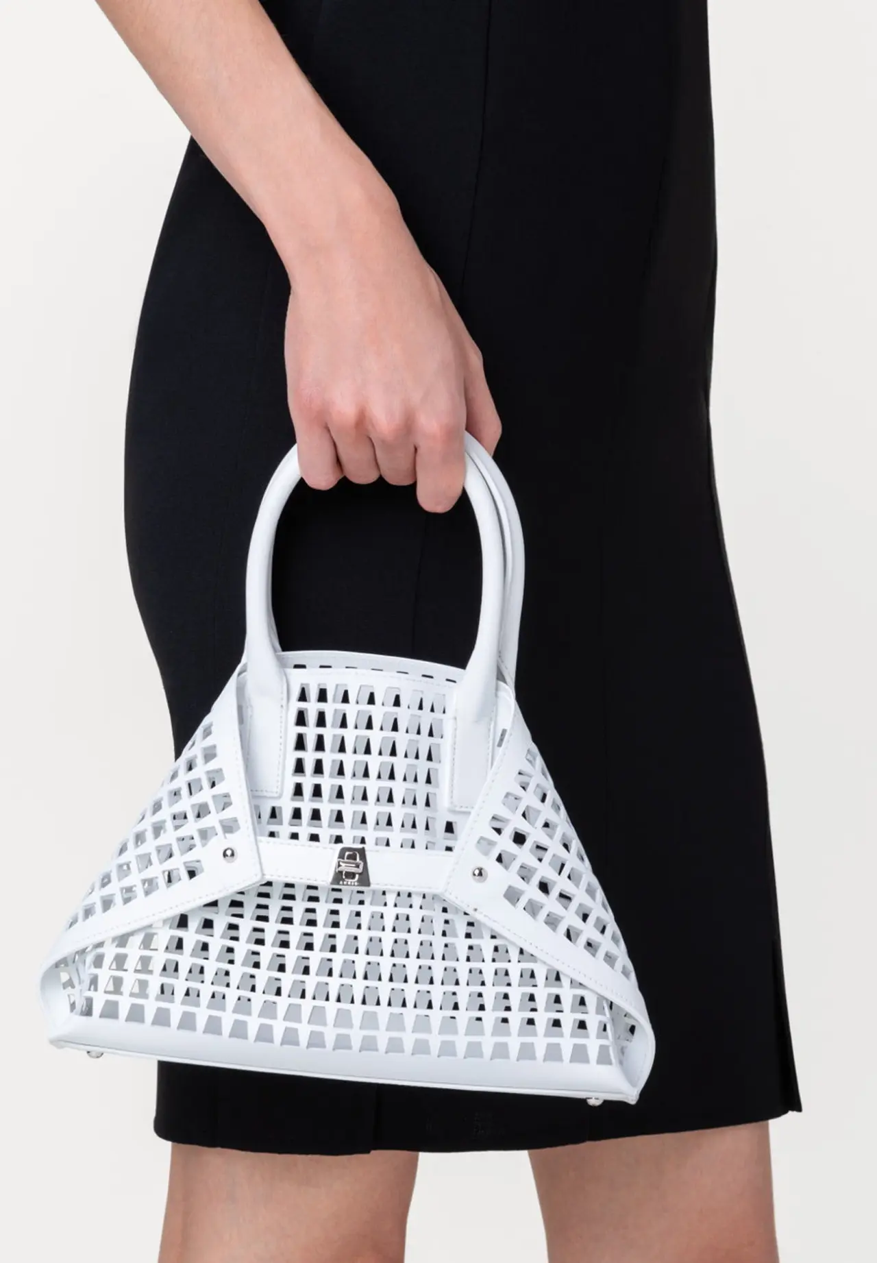 Ai Mini Messenger Bag Trapezoid Laser Cut | Matsuya Ginza